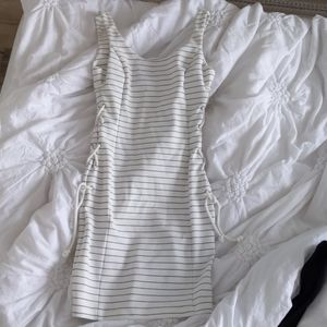 Isla-Co. Stripe Nautical Rope Tie Bodycon Dress S